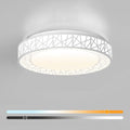 16 Inch Flush Mount Ceiling Light, Modern White LED Ceiling Light Fixture, 28W 2800LM 2700-6500K Adjustable, Dimmable Ceiling Lights for Bedroom, Kitchen, Hallway, Bathroom, ETL