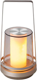 Gold Decorative Table Lamp with Elegant Light Effects - Rechargeable Touch Lamp, Tap for Romantic Flame & Sparkle, Luxury Ambient Light for Living Room, Dining, Wedding Gift