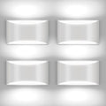4 Pack White LED Wall Sconce Hardwired Indoor Wall Lights Up and Down Wall Mount Light for Living Room Bedroom Corridor Hallway Conservatory Cool White 6000K(with G9 Bulbs)