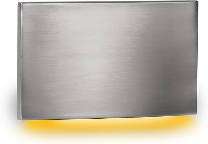 WAC Landscape Lighting, LEDme 120V LED Horizontal Scoop Indoor and Outdoor Step and Wall Light 3000K Built-in LED in Brushed Nickel