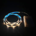 Battery Operated Led Strip Lights Warm White, Self-Adhesive, Cuttable, Waterproof, 3.3FT 30Led Strip Lights for PC TV Bedroom Kitchen Cabinet Cupboard Shelves Decor