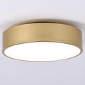 Modern Gold Flush Mount Ceiling Light, 2-Lights Round Ceiling Light, Minimalistic Ceiling Lamp Acrylic Shade Lighting Fixture for Bedroom Laundry Room Bathroom Hallway(11.8 Inch)