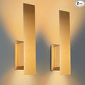 Indoor Wall Sconces, Modern Wall Lights, Up and Down Wall Mount Light, Dimmable Hardwired Wall Light for Bedroom, Living Room, Hallway, GU10 Bulbs Excluded, 2 Pack (Brushed Gold)