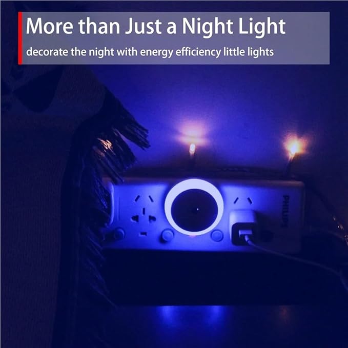 LED Night Light in Dusk to Dawn Smart Sensor Auto Dim Into Wall Night Lamp for Bathroom Hallway Kitchen Stairway Bedroom(1pc Warm White)