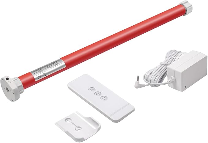 Rollerhouse Battery Powered Electric Shade Motor Blinds Tubular Motor Kits Compatible with OD 1-1/4"（32mm Roller Blind Tube,Mounting Bracket Sold Separately