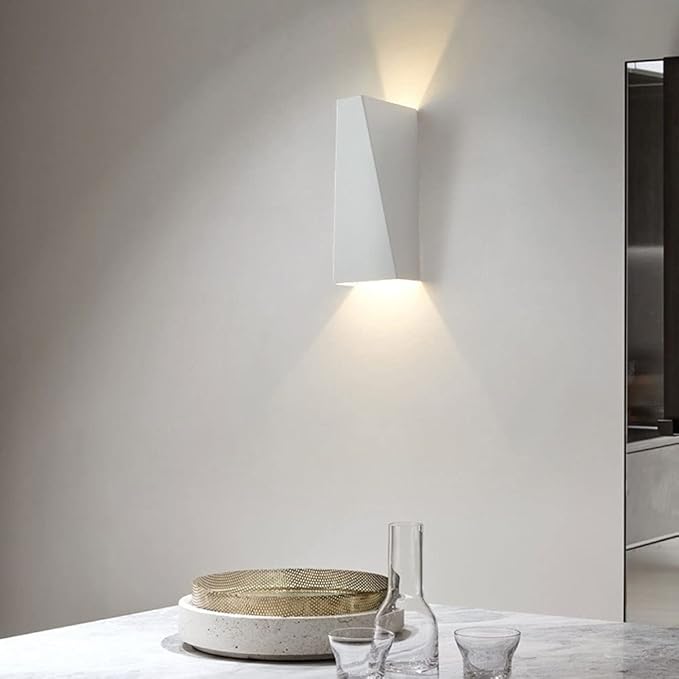 Modern Wall Light LED Sconce Up Down Metal Wall Spot Lamp, Indoor Lighting Fixtures Bedside Night Lamps for Living Room Bedroom Hallway Home Decorative Wall Wash Lights (Color : White-6000K)
