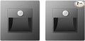 2 Pack LED Motion Sensor Night Light Infrared Human Body Induction Lamp, Recessed Stair Lights Indoor, Night for Hallway, Stairway, Bathroom, Bedroom, Kitchen