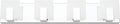 Aipsun 4 Lights Dimmable Modern LED Vanity Light for Bathroom Frosted White Acrylic Chrome Up and Down Bathroom Wall Light Fixtures Over Mirror(White Light 6000K)