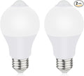 Motion Sensor Light Bulbs for Outdoor Indoor, 9W A19 Motion Detector Led Bulb, 60 Watt Equivalent, E26 800lm 5000K Daylight, Dusk to Dawn Motion Activated Security Lights for outside, Inside (2 Pack)