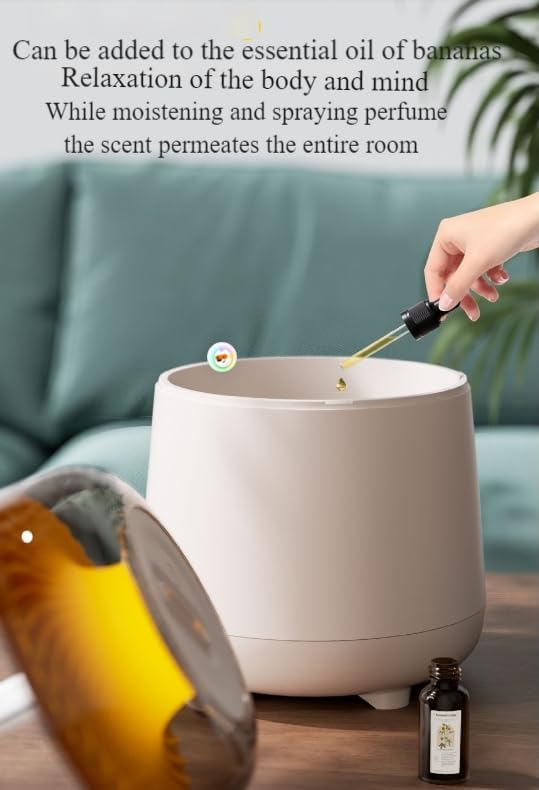 2500ml（88oz） Essential Oil Aroma Diffuser, Large Capacity Double Spray Humidifier with 7 Colorful Flame Lights for Large Room,Office,Home,Spa,Yoga,Bedroom,Gym (White)