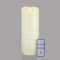 10" x 4" Large Flameless Candles with Remote Timer, Flickering 3D Moving Flame, Last 1000+ Hours, Real Wax Tall LED Pillar Candles Battery Operated for Indoor Home Decor, Ivory