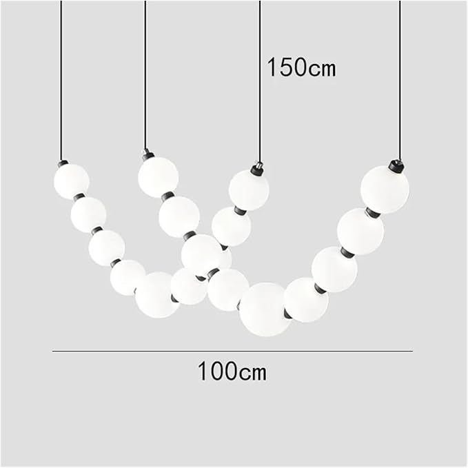 Modern Home Decor Led Lights Pendant Light Lamps for Living Room Chandeliers for Dining Room Hanging Light Indoor Lighting(RC Remote dimming,2 String 18 Heads)