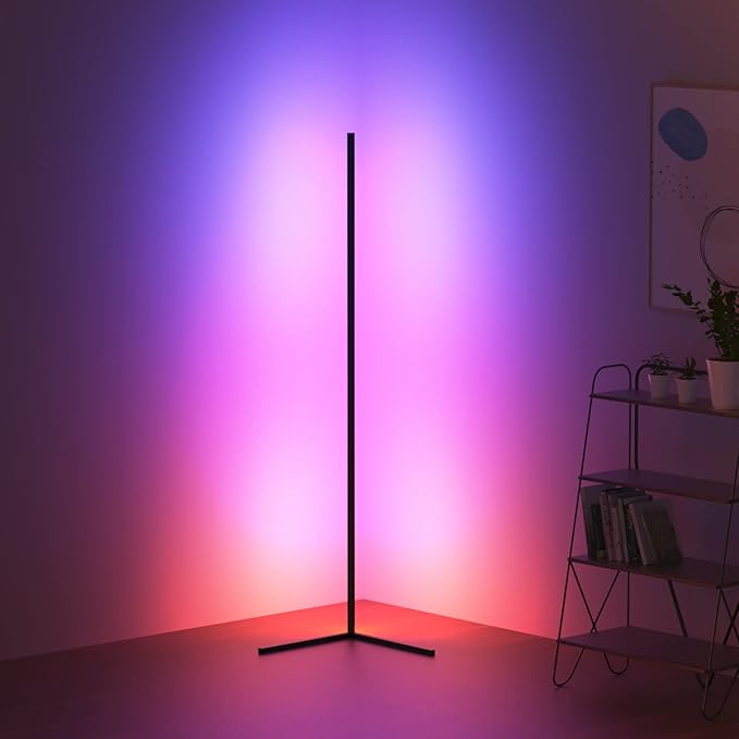 RGB Corner Floor Lamp,Corner Lamp,RGB Floor Lamp,Corner Light,RGB Lamp,Floor Lamp for Living Room,Gaming Room,Party,DIY Modes,Remote Control,No APP