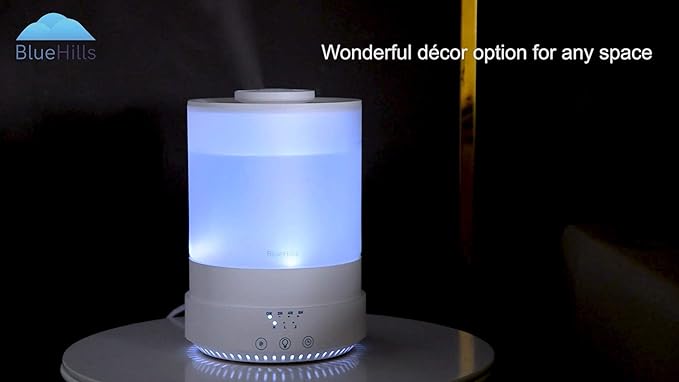 BlueHills Premium 2500 ML Set of 3 Extra Large Essential Oils Diffusers for Big Rooms High Mist Output XL Huge Capacity Adjustable Cool Mist Great Gift – Value Pack of 3 White Dark Wood and Design