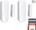 Mengshen 2 Pack WiFi Door Window Sensor Smart Contact Sensor with App Alerts for Home Security Works with Tuya Smart Life Devices Compatible with Alexa Google Home
