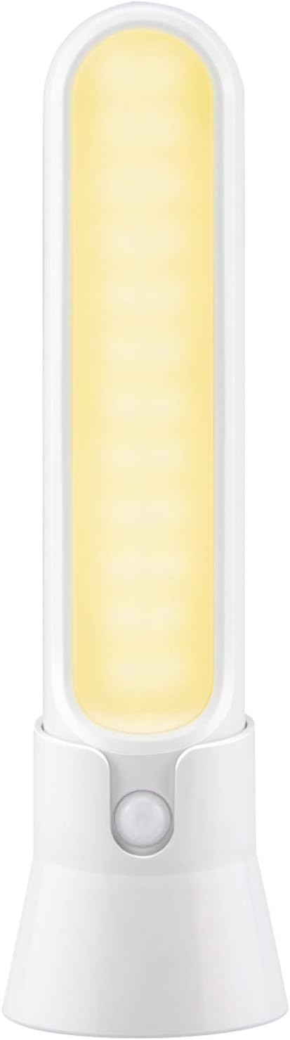 BIGMONAT Battery Operated Counter Lights Shelf Cabinet Light,Portable Tabletop Lamp Stick on Lighting for Wall Hallway Stairway,Wireless Wall Sconce Lights Motion Sensor,24 Upgraded LEDs 180Lumens