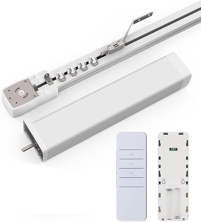 Automatic Curtain Opener WiFi Motorized Curtain Track Kit 1.8N.m Curtains Motor, Ripple/Wave Fold Electric Curtain Track, Remote Curtains, Works with Alexa & Google Home (6 meters (236.2 inches))