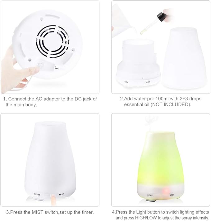 Humidifier for Bedroom Large Room, 9L/2.4Gal Top Fill Water Tank, KELOPA® Cool Mist Ultrasonic Air Humidifiers with Essential Oil, Adjustable 360° Nozzle, Quiet, for Home Baby room Office Plants