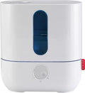 BONECO 1 Gallon Whisper Quiet Cool Mist Ultrasonic Humidifier for Large Room with LED Light, Control Knob, and Essential Oil Holder, White