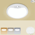 zemty 2Pack 7inch Motion Sensor Ceiling Lights Wired, 15W 1500lm 3CCT/3 Mode/30-120s Timer, Bright White LED Flush Mount Light Fixture Motion Activated for Closet Pantry Hallways Stairwells Garage