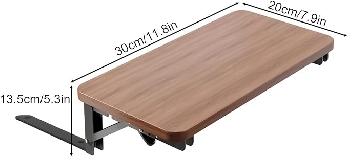 Bedside Shelf Table - Foldable Nightstand Organizer Desk, Floating Bedside Storage Platforms, Space Saving Room Accent | Convenient Bed Accessory for Home Bedroom Hotel Apartment Rental College