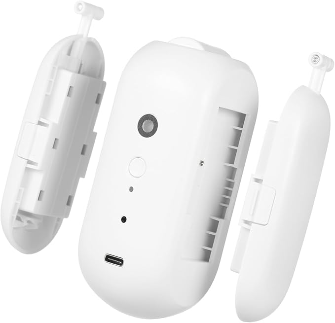Wireless Automatic Curtain Motor for Track and Rod Systems - Smart Home Automation Device with Bluetooth Connectivity and Integrated Sensors - 4000mAh Rechargeable Battery (U-rail Type Pack of 1)