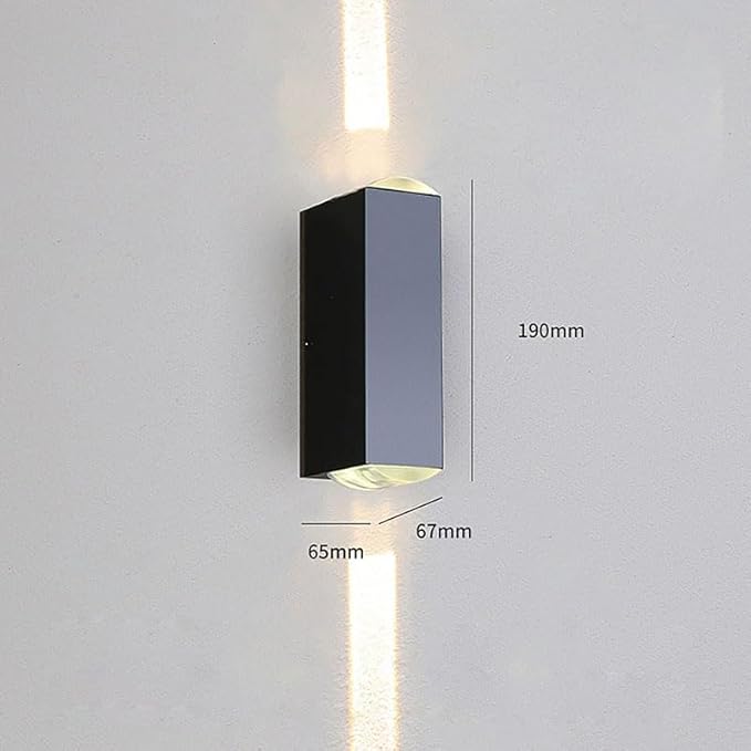 2PCS Outdoor Wall Lights, LED Up Down Exterior Lighting Fixtures, IP65 Waterproof Outdoor Light Fixture, 85-265V 20W 3000k Aluminum Porch Light, Modern Patio Wall Light Fixture Black