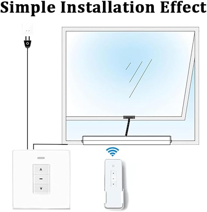 Electric Window Opener - Home Window Hardware Automatic Opener/Closer, Built-in 300-1000mm Stroke Chain Type Window Opener Actuators,800mm