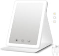 2025 Rechargeable Travel Makeup Vanity Mirror with 72 Led Lights,Portable Lighted Beauty Mirror,3 Color Lighting,Dimmable Touch Screen,Tabletop LED Folding Cosmetic Vanity Mirror Desk Table