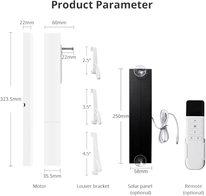 Blindsmart Motorized Plantation Shutters Opener, Automatic Plantation Shutters Opener for Windows Inside - App/Voice Control (Zigbee Version, Only Motor)