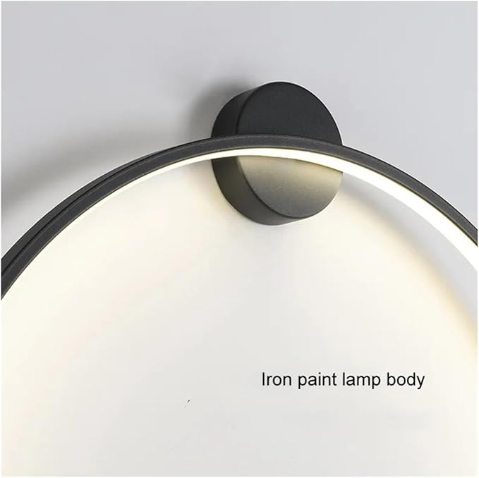 Wiring-Free Living Room Sofa Background Wall Decoration - Minimalist Bedroom lamp Ring Art Atmosphere Wall Light,Kitchen Island (3 Colors 30cm A)