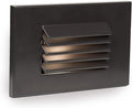 WAC Landscape Lighting, LEDme 120V LED Horizontal Louvered Indoor and Outdoor Step and Wall Light 3000K Built-in LED in Bronze