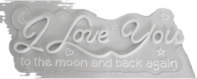 I Love You LED Neon Sign for Wall Decor USB Adjustable Brightness Living Room Bars Barbers Pub Wedding Party Salon Club Gatherings Gaming Room Man Cave Halloween Christmas Birthday Art Wall Decor