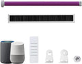ZigBee 3.0 Smart Roller Shade Motor with Solar Panel, Built-in 2800mAh Battery, Wireless Electric Blind Motor for 1.5” (38mm) Tube, Quiet Retrofit Kit, Alexa & Google Home (2.0N.m 32rpm/min)