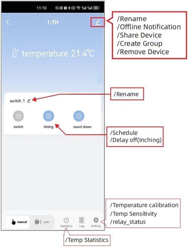 1CH Tuya Intelligent Temperature Sensor,7-32V Dry Contact Relay,Wireless Intelligent Monitoring,Temperature Control of Greenhouse Hatching Fish Tank seedlings,Compatible with Alexa Google Home