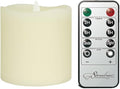 Stonebriar 6 Count Ivory Real Wax 3x3 Flameless LED Pillar Candles with Remote and Timer