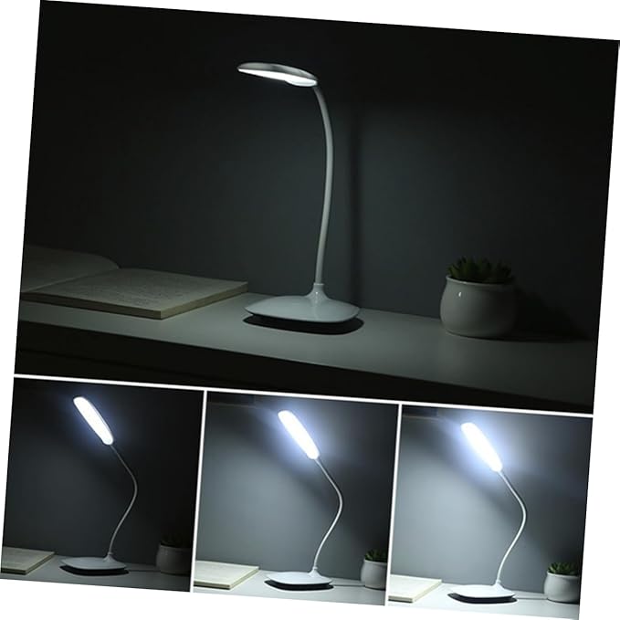 Three Stop Adjustable LED Desk Lamp Touch Control Eye Caring Light for Reading Study Portable Table Lamp White for Home and Office Use
