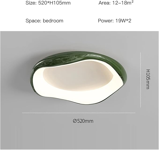 Modern Bedroom Ceiling Light Minimalist Interior Intelligent Lamp Living Room Bar Counter Home Decoration Lighting Fixture Contemporary(Green-52cm)