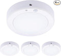 LIT-PaTH Battery Operated Motion Sensor LED Ceiling Light, 6.1inch Flush Mount Light Fixture 3000K, Wireless Nightlight for Closet Laundry Stair- Darkness Use Only, 4-Pack (Battery Not Included)