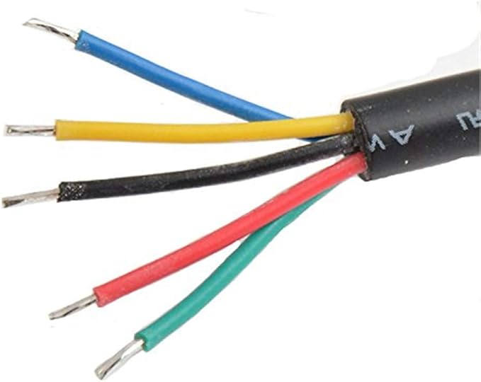 5Pairs 5pin Black Electrical Connector LED Connector for LED Lights 20cm Extension Cable 40cm/Pair 0.3mm² 22mm Nut