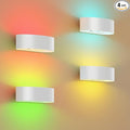Motion Sensor Wall Light, 5000mAh Rechargeable Battery Operated Wall Sconces with Remote, 15 RGB Colors 3 White Temps Dimmable, Wireless Wall Sconces for Hallway, Living Room, Stairwell, Bedroom