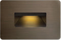 Hinkley Landscape Lighting Luna 15508MZ Horizontal 12v Step Light, Low-Voltage, 2700K, Fits Standard Gang Junction Box, Integrated LED, Matte Bronze