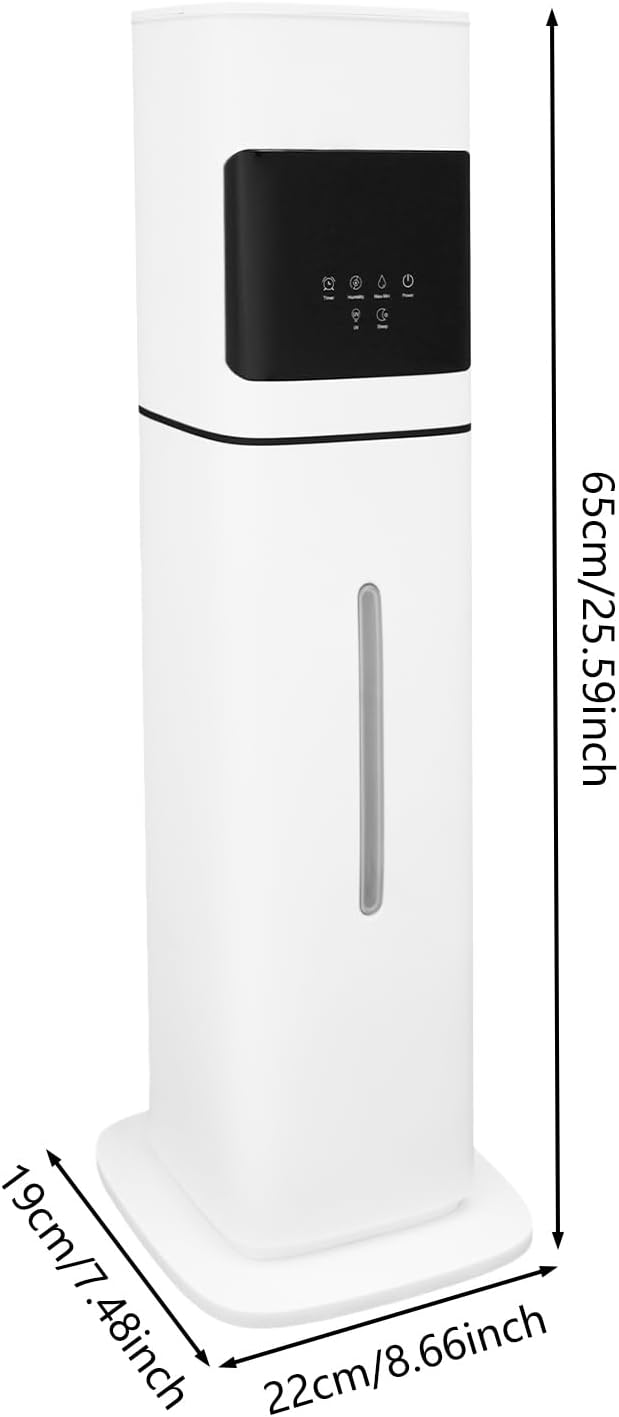 Smart Humidifier for Bedroom, 8L (2.11Gal) Large Room Humidifiers,Whole House Cool Mist with Remote Control, Top Fill & Essential Oil Box, 36dB Quiet, 1-12H Timer, Auto Humidity Control - White