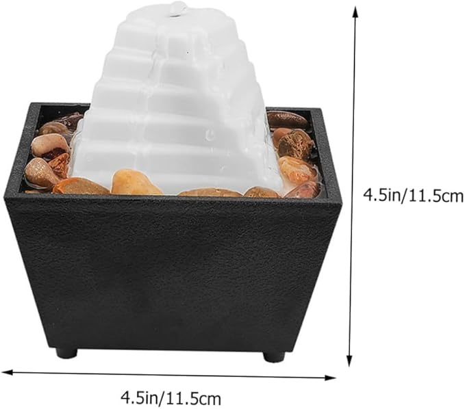 Creative LED Light Table Fountain Indoor Desktop Waterfall Ornament Zen Decor for Home Office Relaxation and Stress Relief