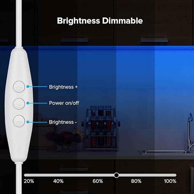 BTF-LIGHTING FCOB COB FOB LED Strip Lights 5V USB Powered 9.8FT 960LEDs Blue Color 8mm Width Dimmable CRI 90+ with 3M Tape Flexible High Density for 3D Printer TV Backlight PC DIY Decor