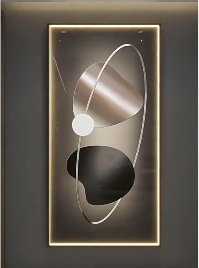 LED Illuminated Zen Stones Wall Sculpture Art for Home Entrance, Hallway, Living Room, and Bedroom Decor
