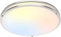 LED Flush Mount Ceiling Light Fixture, Dimmable 5CCT Selectable 2700K Warm White-6500K Super Bright Daylight White, 18 Inch 50W 6000LM Round Brushed Nickle Ceiling Lamps for Living Room Kitchen, 1PACK