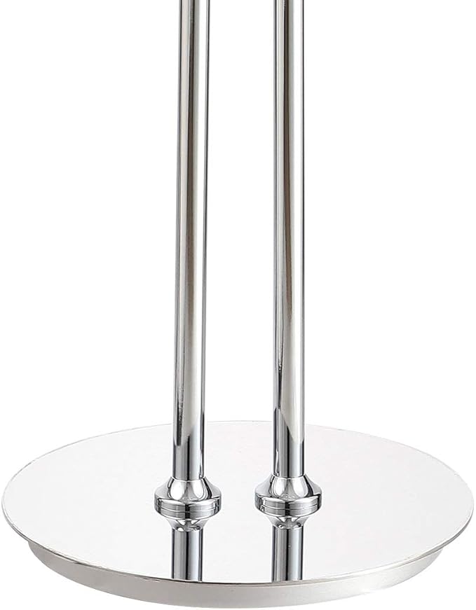Eyely EYL7028A Jaxon 64" Minimalist Dimmable Metal Integrated LED Floor Lamp for Reading Room, Living Room, Office, Bedroom, Contemporary, Minimalist, Modern, Chrome