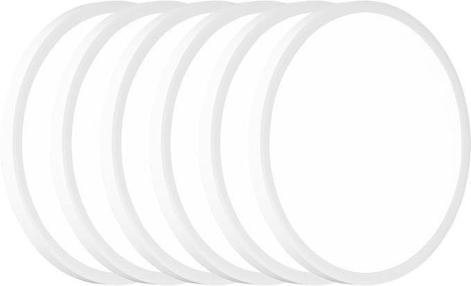 6Pack LED Flush Mount Ceiling Light: 12 inch Super Slim 5000K Dimmable Kitchen Lighting Fixtures Ceiling - 24W White Low Profile Ceiling Lamp for Bedroom Garage Hallway