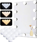 Andy's Orchids Vanity Mirror Lights Kit, Makeup Lights, Vanity Lights, Mirror Lights Strip, Adjustable Color and Brightness with 12 Bulbs, LED Light Bulbs, Dimmable Dressing Mirror Lamps Bulbs
